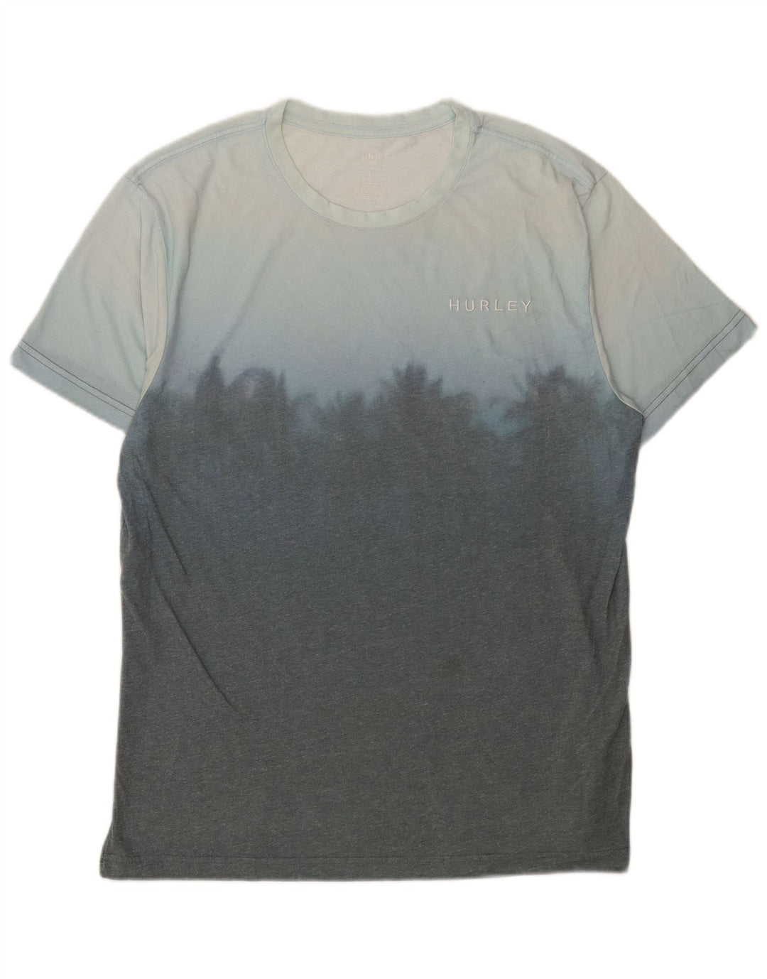 T-shirt da uomo Hurley Top grande in poliestere color block blu