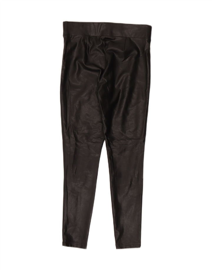 Leggings in ecopelle da donna Marks & Spencer UK 12 poliestere nero medio