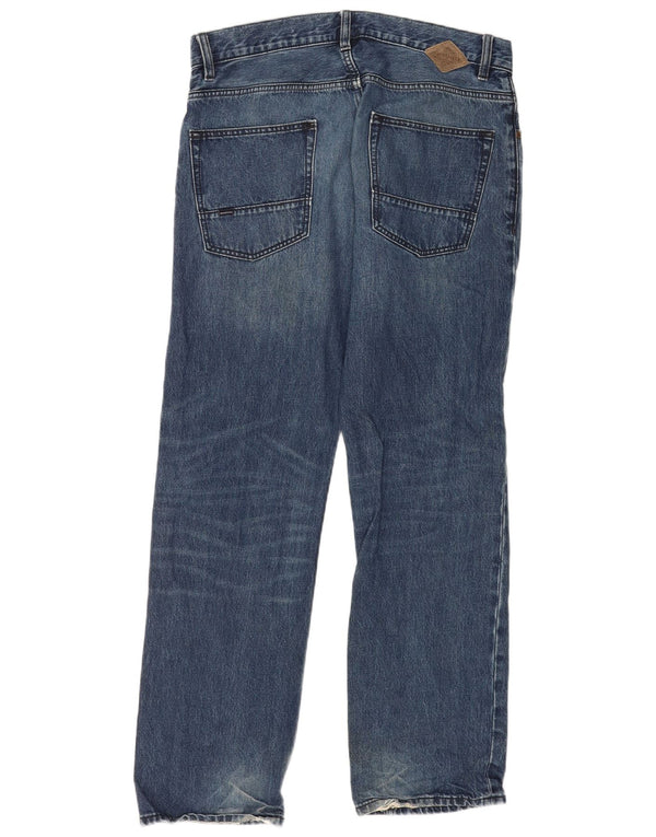 Jeans dritti da uomo Quiksilver vestibilità rilassata W32 L31 cotone blu
