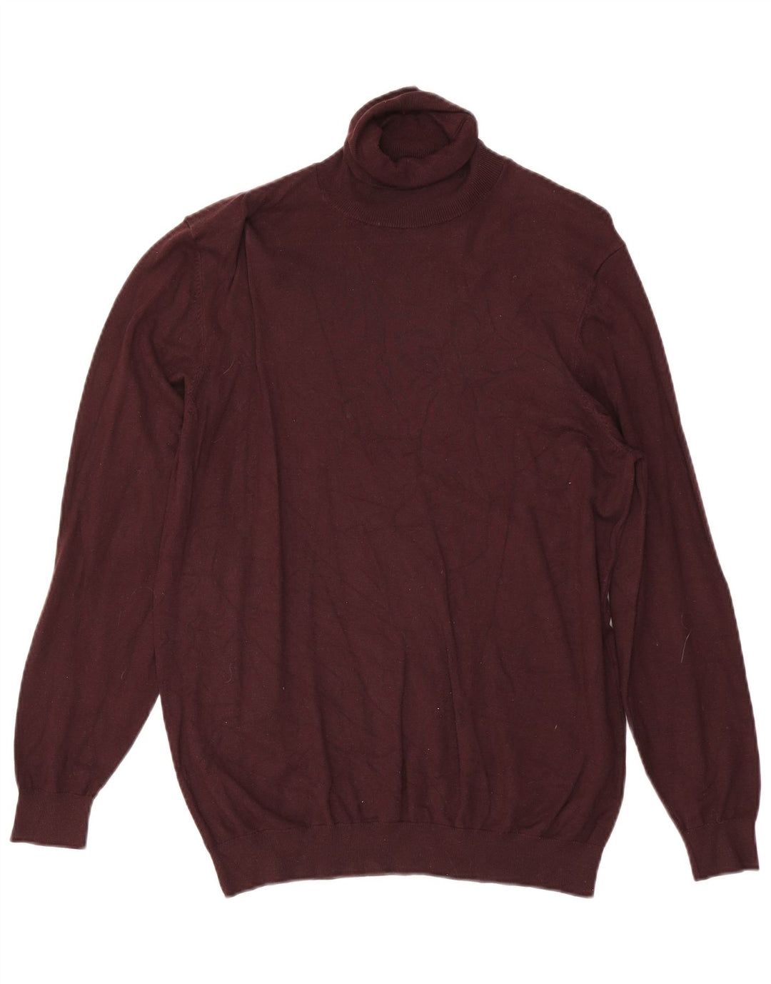 Maglione maglione collo alto da uomo Zara bordeaux medio