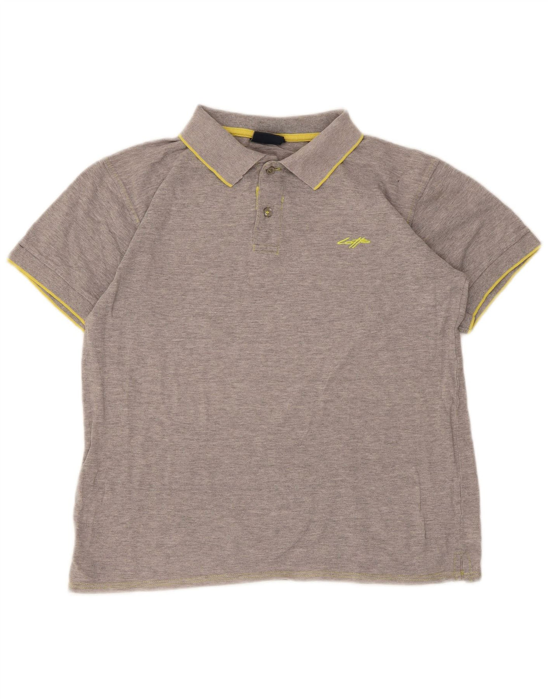 Polo da uomo Lotto a righe grigio medio