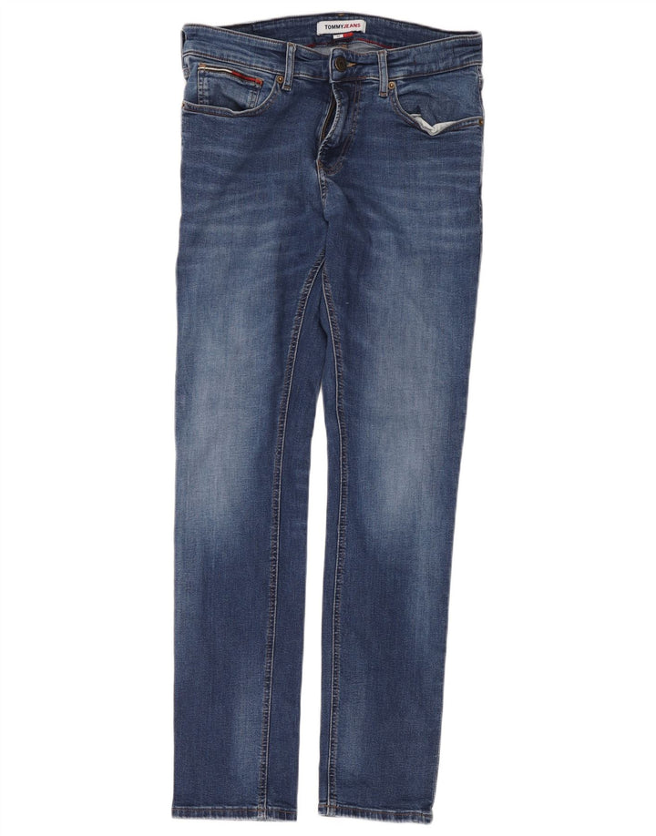 Jeans slim da uomo Tommy Hilfiger W32 L32 cotone blu