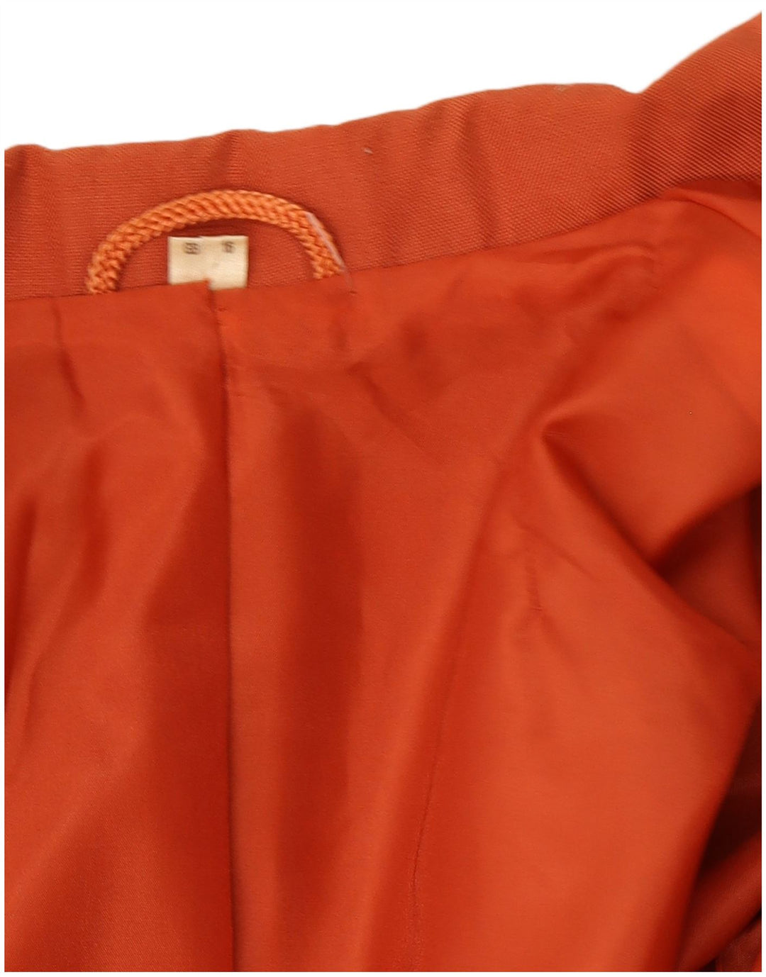 Giacca blazer doppiopetto da donna NINO UK 16 grande poliestere arancione