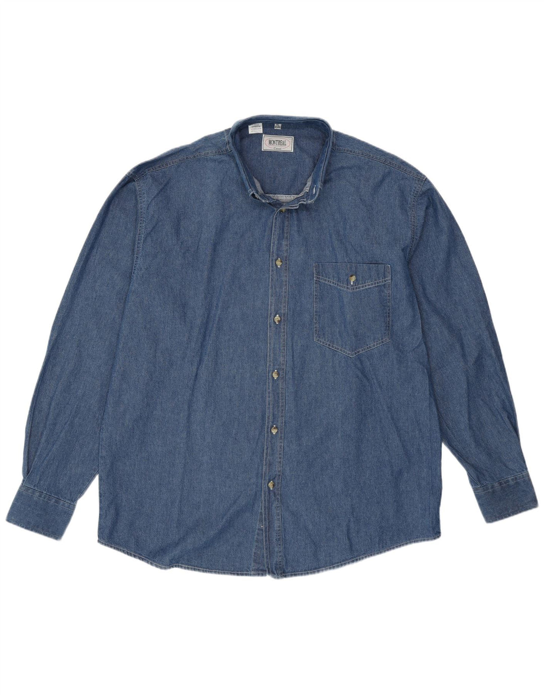 Camicia di jeans da uomo VINTAGE taglia 43/44 XL cotone blu