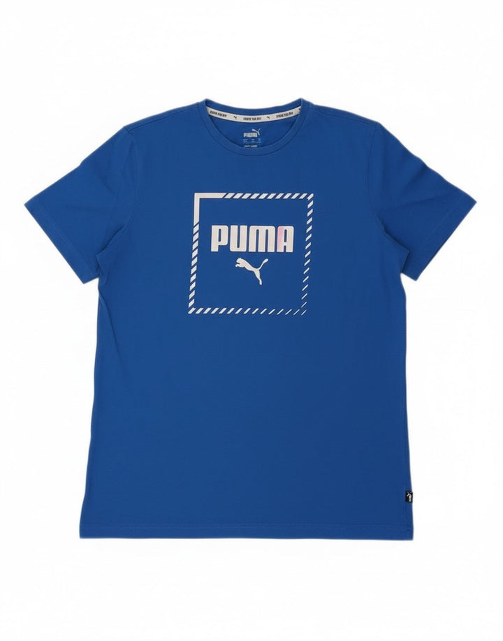 Maglietta grafica Puma da bambino 15-16 anni in cotone blu
