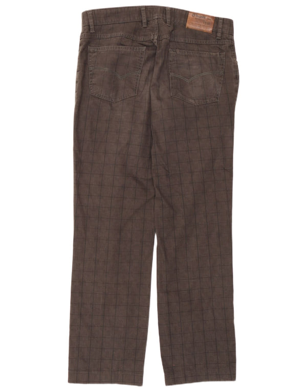 Pantaloni casual dritti da uomo Bugatti IT 52 XL W36 L30 pied de poule grigio