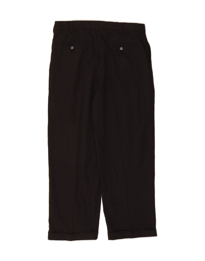 IZOD Mens Cameron Pegged Suit Trousers W34 L29 Black Polyester Vintage Izod and Second-Hand Izod from Messina Hembry 