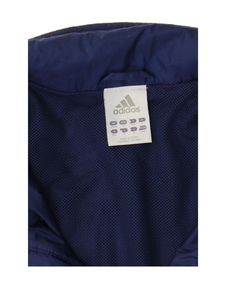 ADIDAS Mens Hooded Tracksuit Top Jacket UK 40/42 Medium Navy Blue Vintage Adidas and Second-Hand Adidas from Messina Hembry 