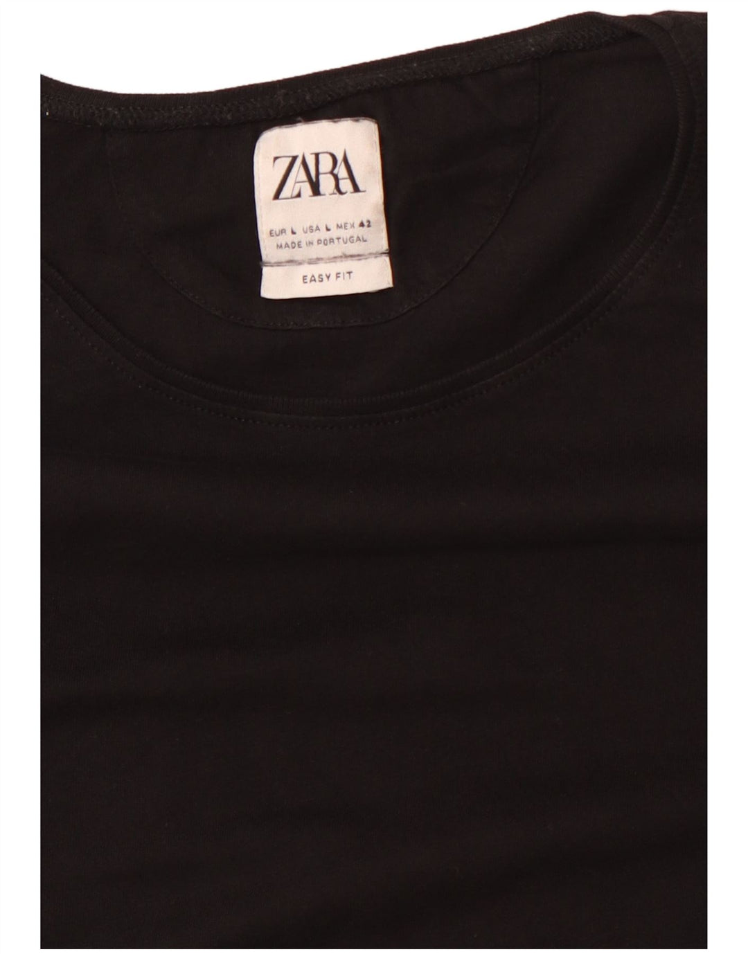 T-shirt Easy Fit da donna Zara UK 14 grande nera