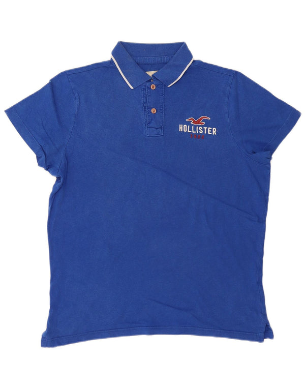 Polo Hollister da uomo XL in cotone blu