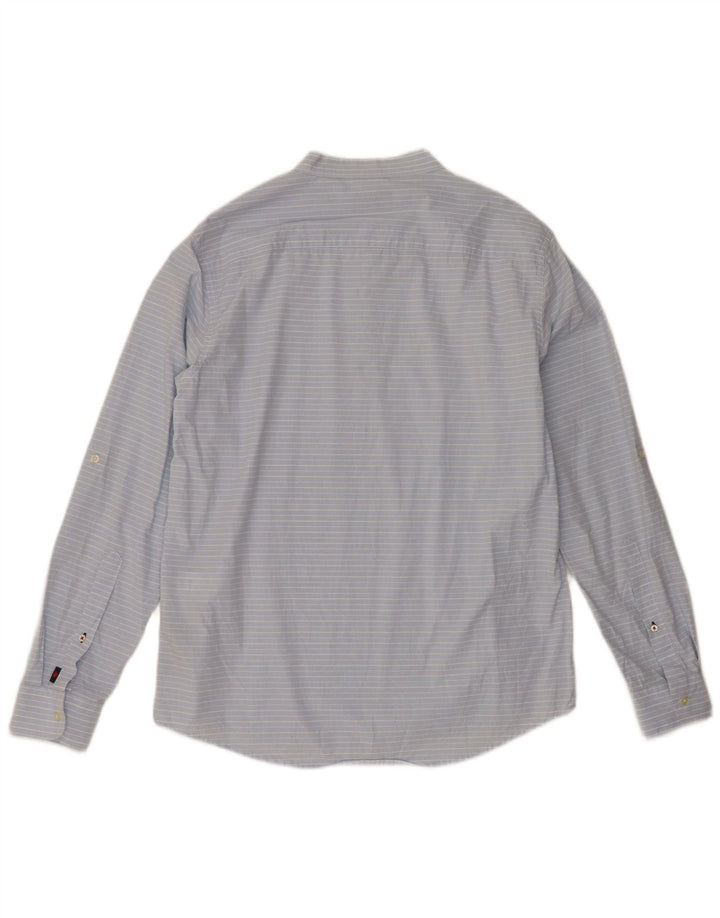 Maglia pullover da uomo Kappa grande in cotone gessato blu