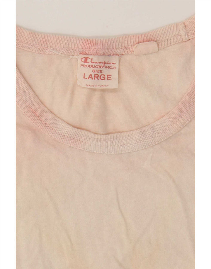 T-shirt da uomo Champion Top Large rosa Tie Dye