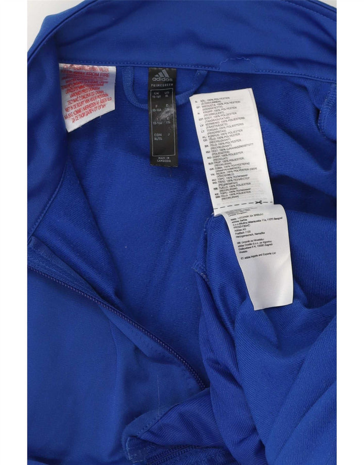 Giacca da ginnastica grafica da ragazzo Adidas 15-16 anni in poliestere blu