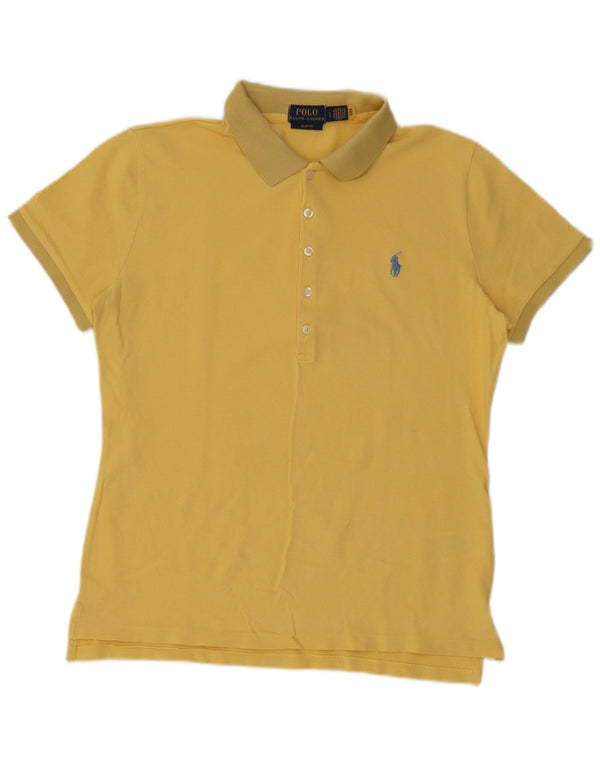 Polo Ralph Lauren da donna slim fit polo UK 14 grande cotone giallo