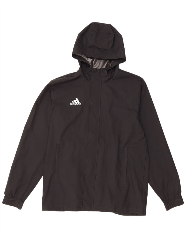 Giacca antipioggia da uomo ADIDAS con cappuccio UK 38 medio nero poliestere