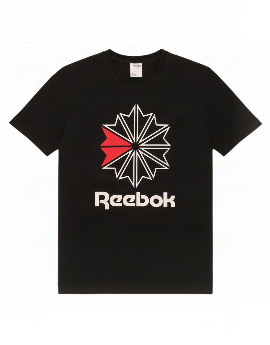T-shirt grafica da uomo Reebok Top media nera