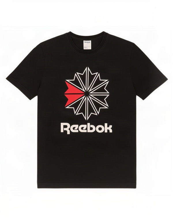 T-shirt grafica da uomo Reebok Top media nera