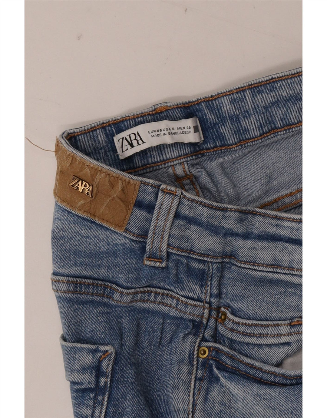 Jeans slim da donna Zara EU 40 medio W30 L27 cotone blu