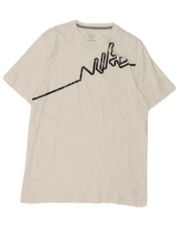 T-shirt grafica da uomo Nike Standard Fit XL in cotone bianco