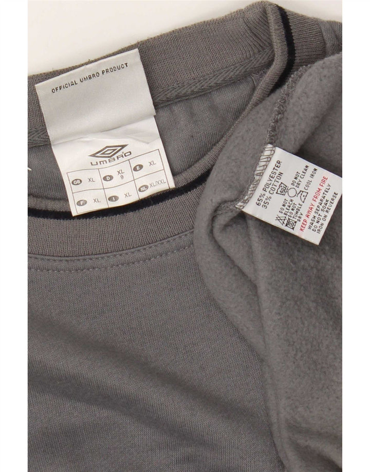 Felpa Umbro Uomo Maglione XL Grigio Poliestere
