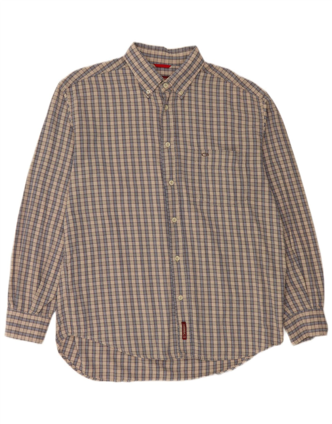 Camicia da uomo in flanella Carrera, cotone a quadri grigi grandi