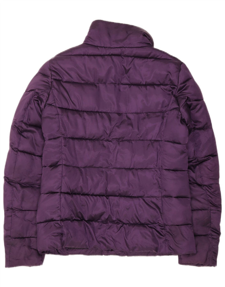 MOSCHINO Womens Padded Jacket UK 10 Small Purple Polyamide
