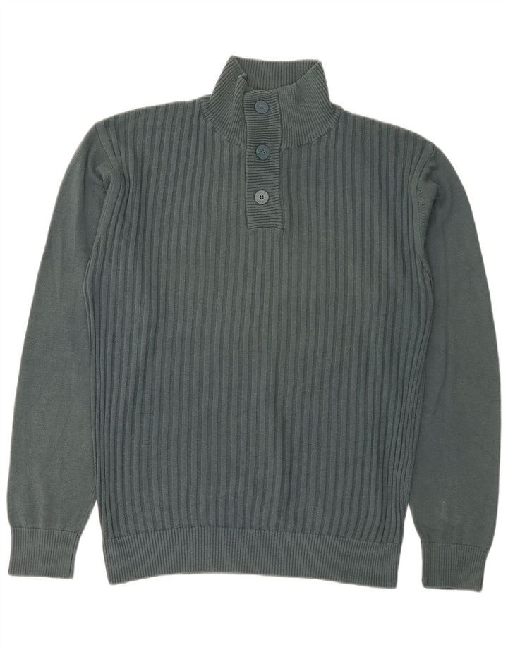 Maglione da uomo Jack & Jones con bottoni e collo XL in cotone verde