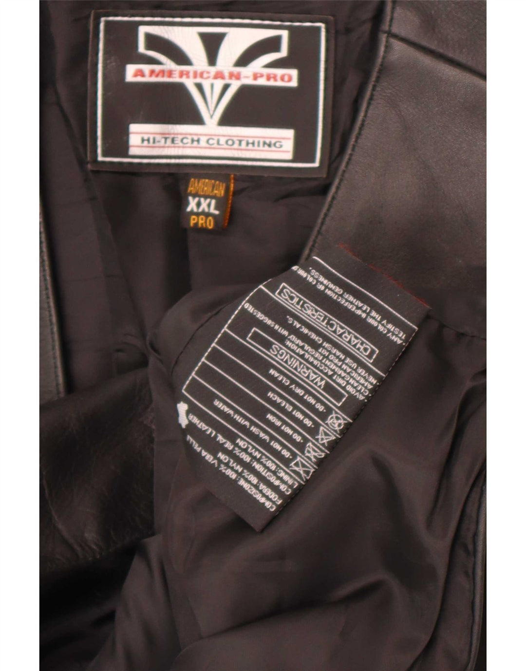 Gilet in pelle vintage da uomo 2XL Nero