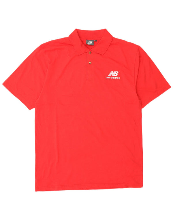 Polo da uomo New Balance grande rossa in cotone