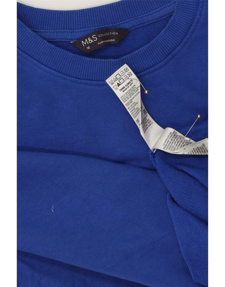 Felpa oversize da donna Marks & Spencer UK 10 piccola in cotone blu
