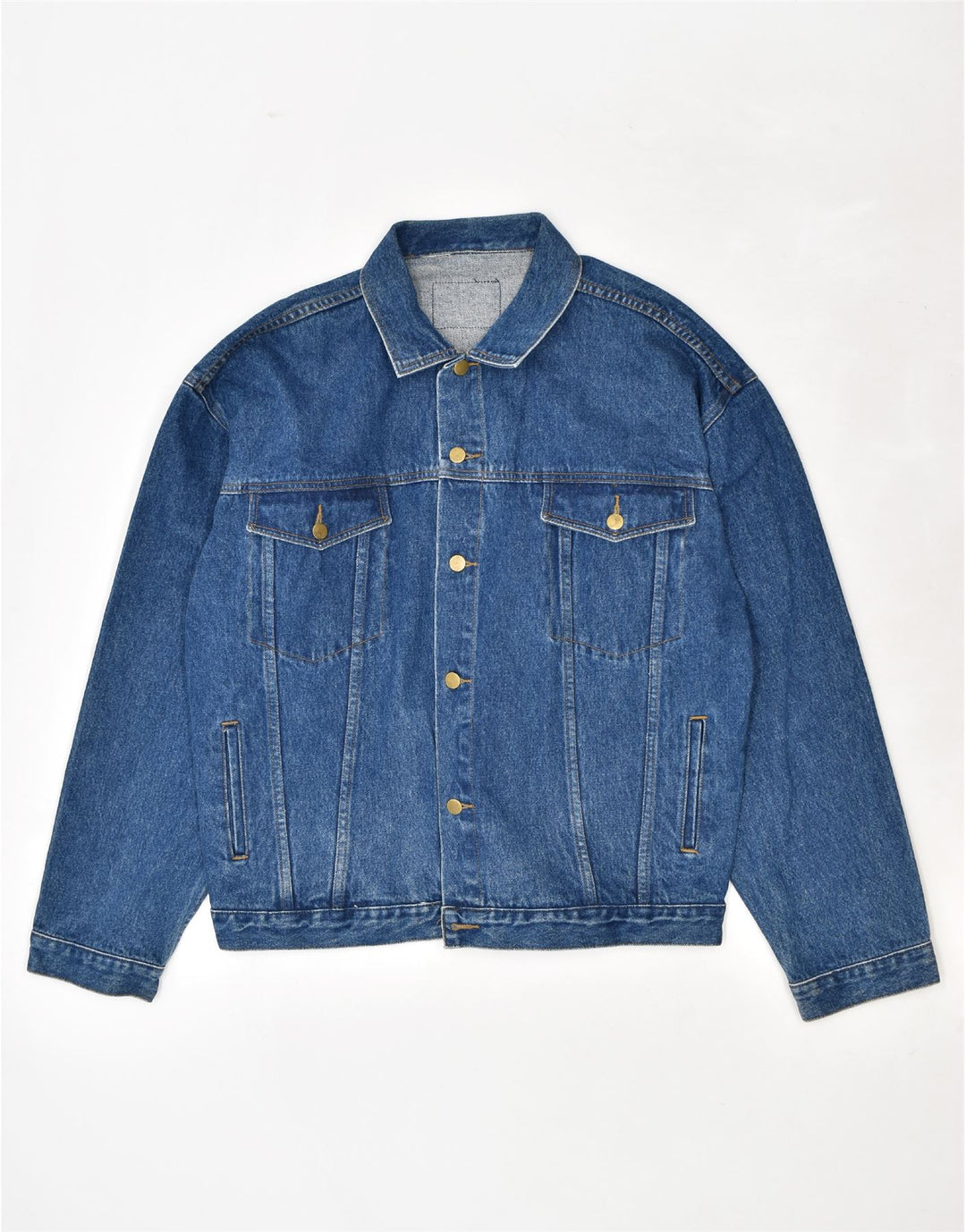 Giacca di jeans da uomo VINTAGE UK 40 grande cotone blu