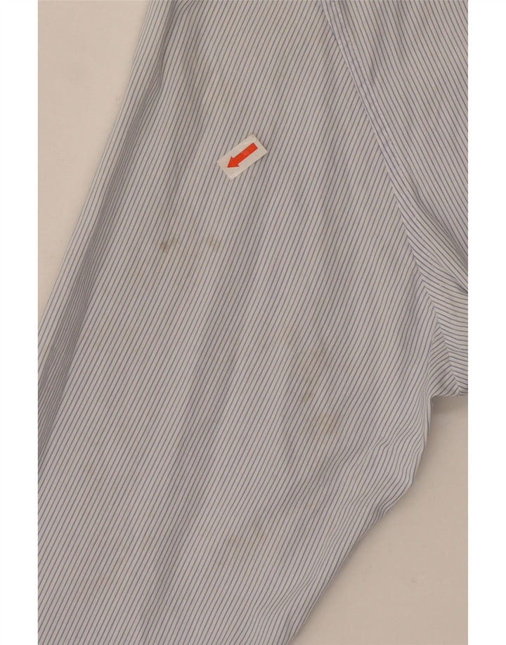 Camicia Reiss da uomo slim fit in cotone a righe blu medio