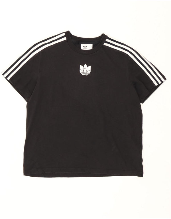 T-shirt da donna Adidas Top UK 12 cotone medio nero