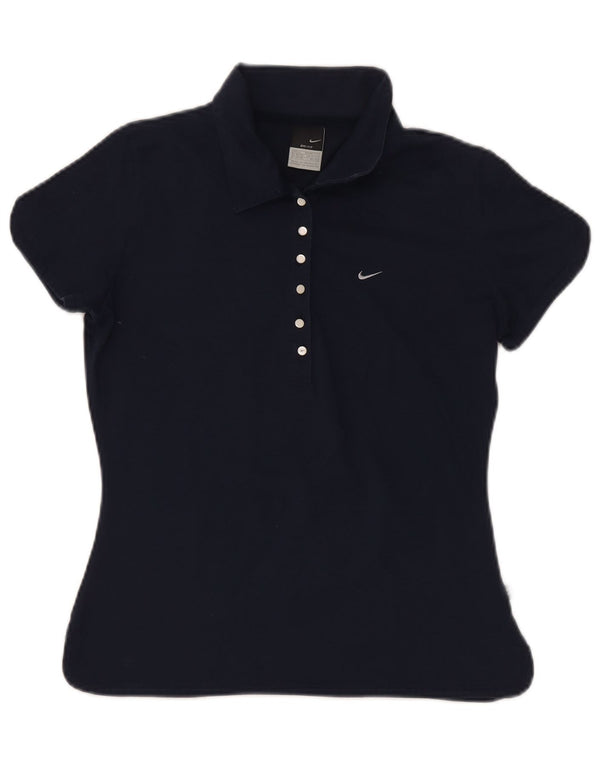 Polo Nike Dri Fit da donna UK 14/16 grande blu navy