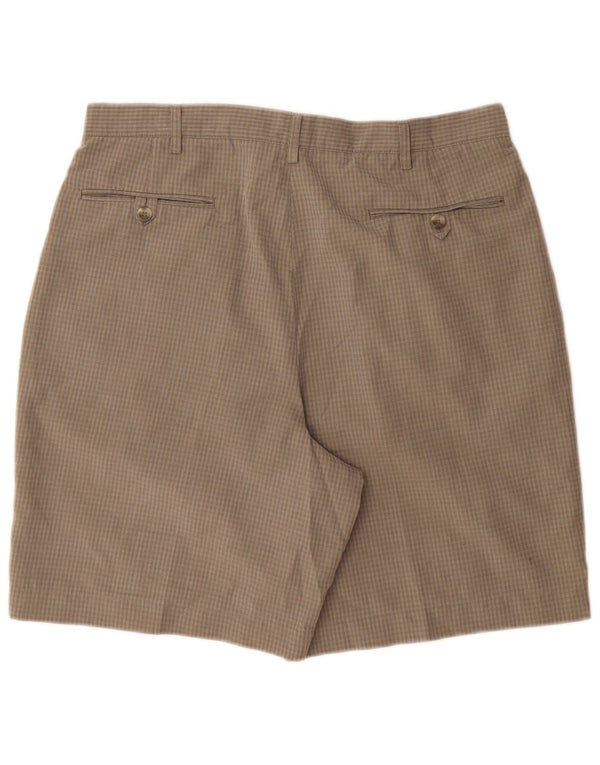 Pantaloncini chino da uomo Marks & Spencer W36 poliestere a quadri verdi grandi