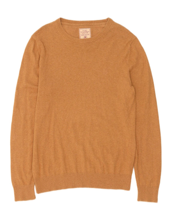 Maglione da uomo con scollo a barca Fat Face in cotone beige medio