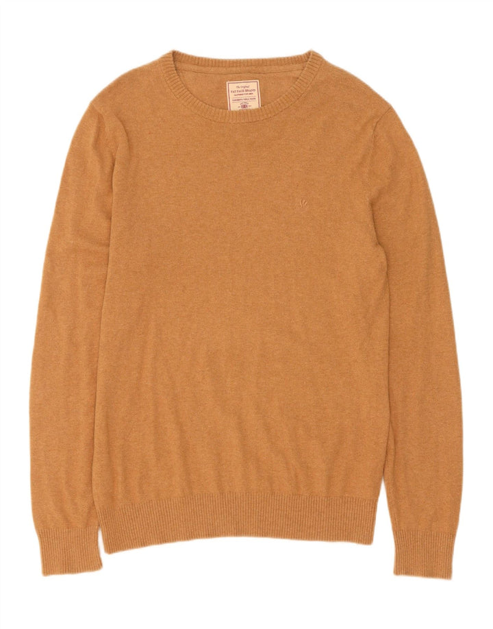 Maglione da uomo con scollo a barca Fat Face in cotone beige medio