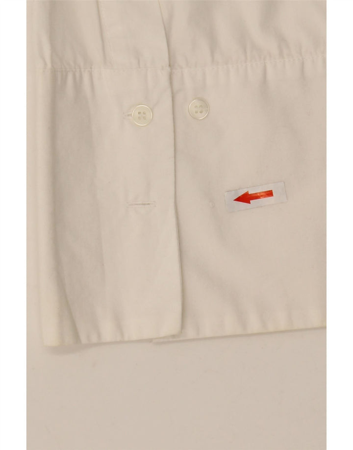 ZARA Camicia Camicia Oversize da Donna UK 10 Piccola Bianca