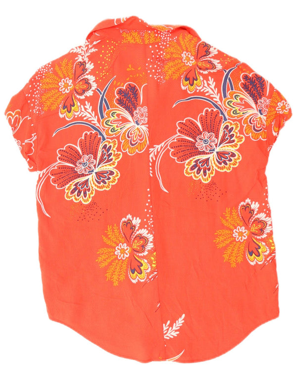 DESIGUAL Donna Camicia a maniche corte con grafica Camicetta UK 14 Rosa medio floreale