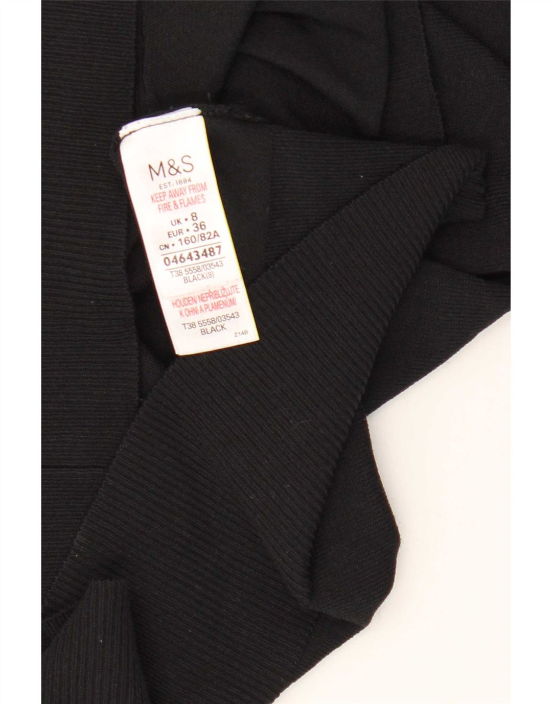 Maglione cardigan oversize corto da donna Marks & Spencer UK 8 piccolo nero