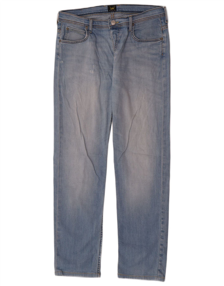 Jeans dritti effetto invecchiato Lee da donna W30 L30 Blu