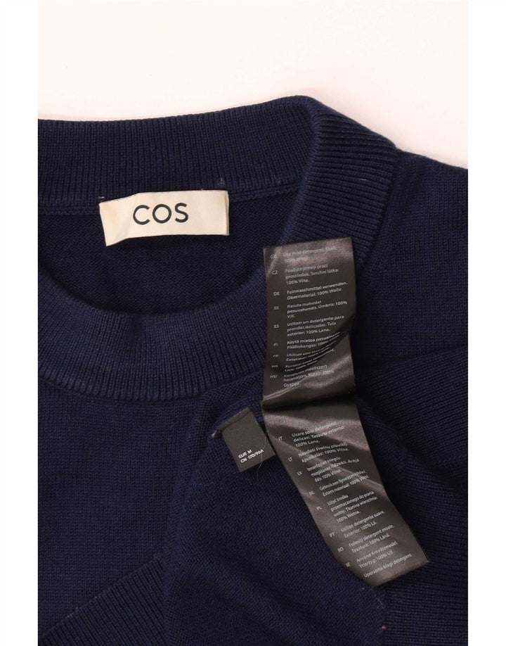 Maglione maglione girocollo da donna Cos in lana blu navy medio