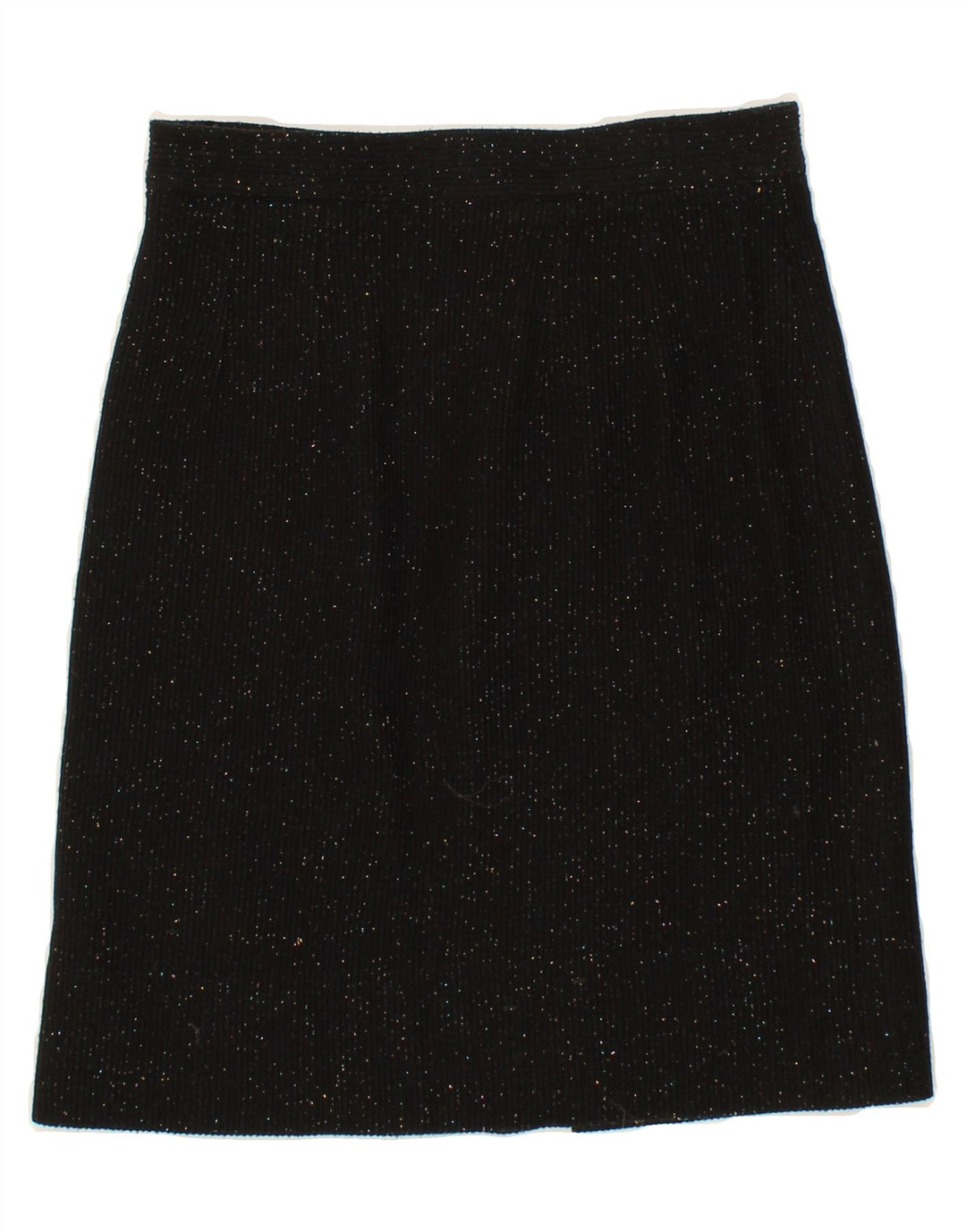 VINTAGE Womens Midi Skirt UK 12 Medium W28  Black Flecked Vintage Vintage and Second-Hand Vintage from Messina Hembry 