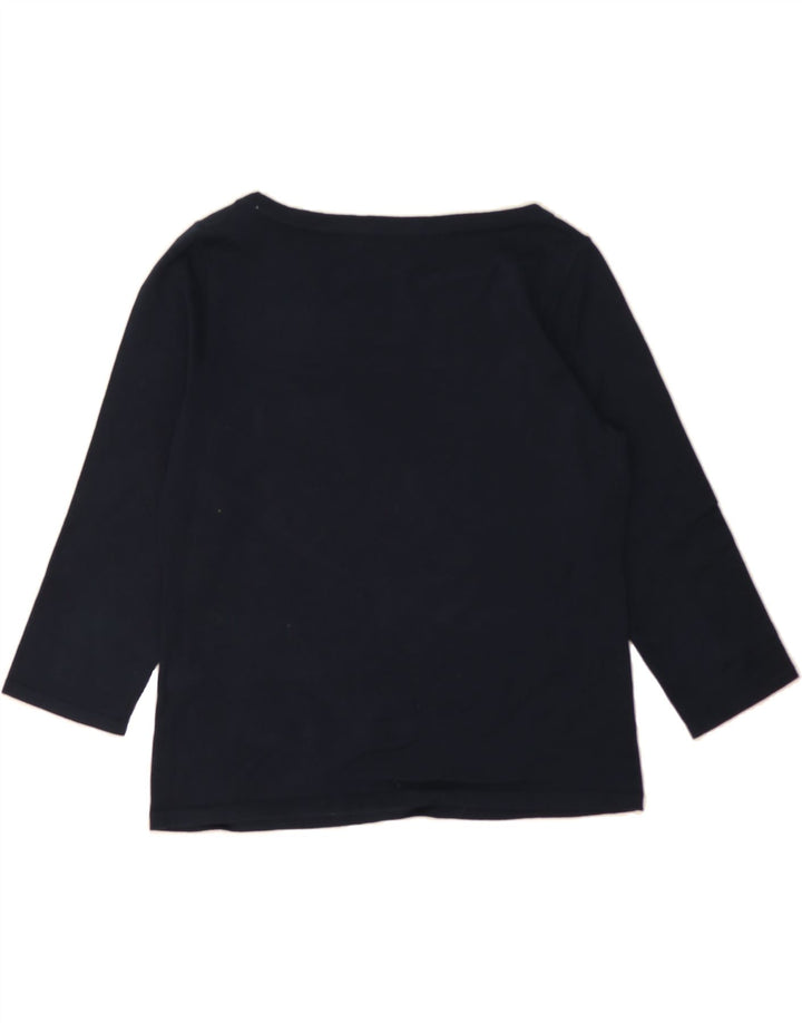 CHAPS Womens Top 3/4 Sleeve UK 14 Large Black Cotton Vintage Chaps and Second-Hand Chaps from Messina Hembry 