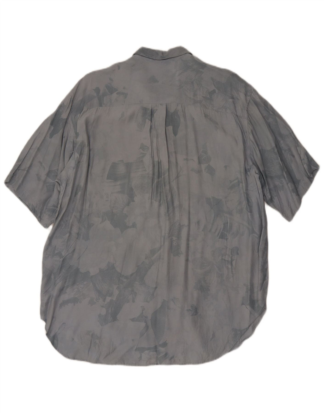 Bagutta Camicia Uomo Manica Corta Fantasia Astratta Viscosa Grigio Medio