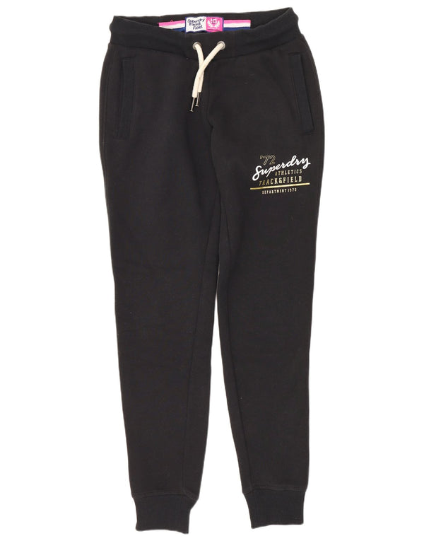 Pantaloni da tuta con grafica da donna Superdry Joggers UK 10 Small Cotone nero