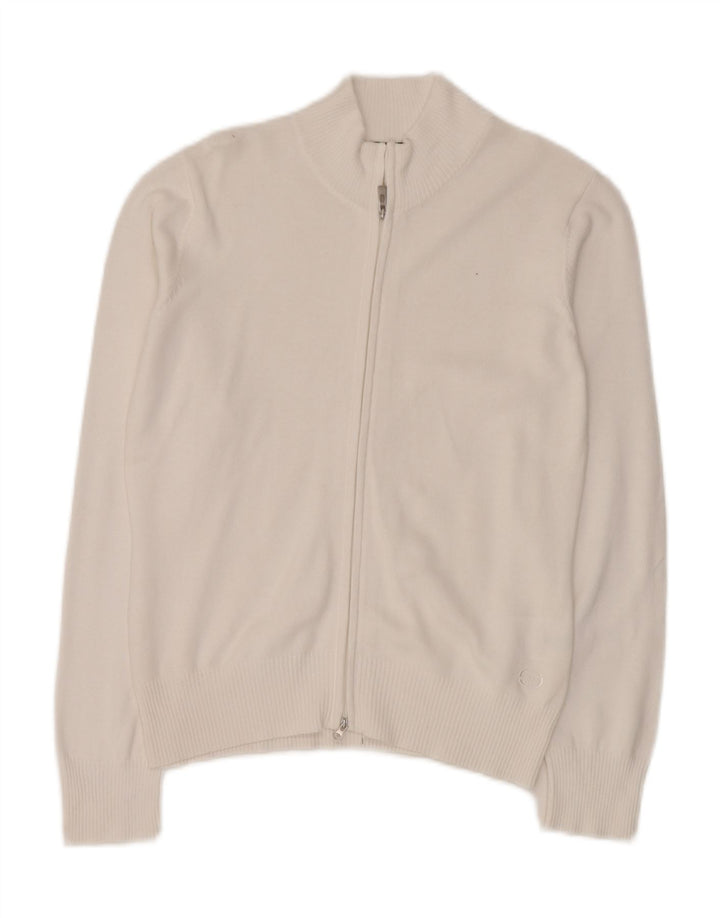 Maglia Cardigan Donna Sergio Tacchini IT 44 Cotone Bianco Medio