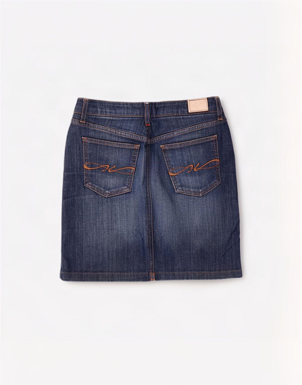 Gonna in denim da donna Tommy Hilfiger US 4 Small W26 cotone blu