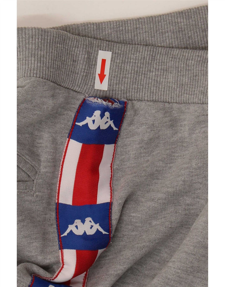 Pantaloncini sportivi grafici da uomo Kappa in cotone color block grigio medio