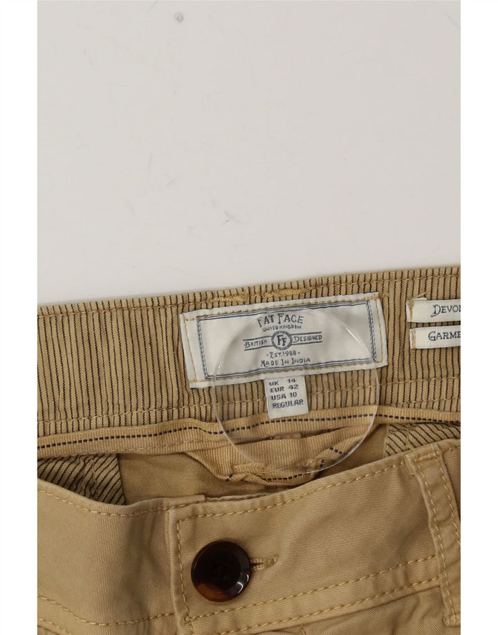 FAT FACE Pantaloni chino vestibilità regolare Devon da donna UK 14 Large W32 L26 Beige